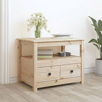 vidaXL Soffbord 71x49x55 cm massiv furu