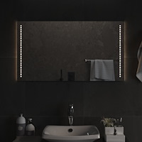 vidaXL Badrumsspegel LED 90x50 cm