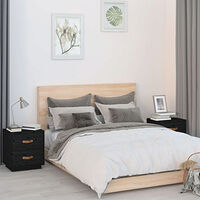 vidaXL Sängbord 2 st svart 40x34x45 cm massivt furu