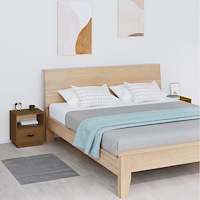 vidaXL Sängbord 2 st honungsbrun 40x34x45 cm massiv furu