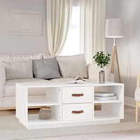 vidaXL Soffbord vit 100x50x41 cm massiv furu