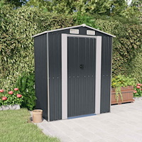 vidaXL Trädgårdsskjul antracit 192x108x223 cm galvaniserat stål