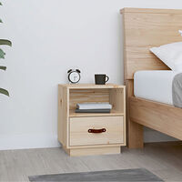 vidaXL Sängbord 40x34x45 cm massiv furu