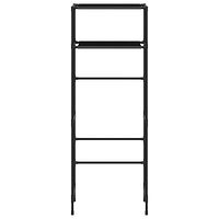 vidaXL Toaletthylla med 2 hyllplan svart 53,5x28x143 cm järn