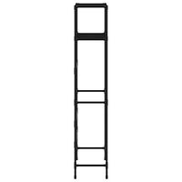 vidaXL Toaletthylla med 2 hyllplan svart 53,5x28x143 cm järn