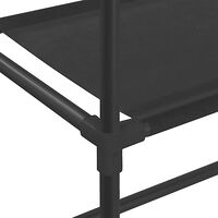 vidaXL Toaletthylla med 2 hyllplan svart 53,5x28x143 cm järn