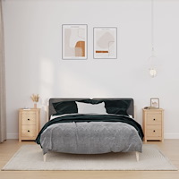 vidaXL Sängbord 2 st 40x35x61,5 cm massiv furu