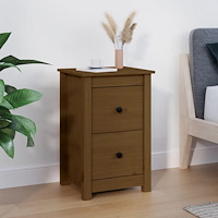 vidaXL Sängbord honungsbrun 40x35x61,5 cm massiv furu