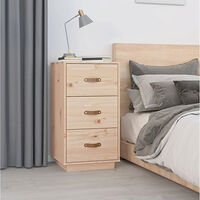 vidaXL Sängbord 40x40x75 cm massiv furu