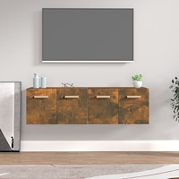 vidaXL Väggskåp 2 st rökfärgad ek 60x36,5x35 cm konstruerat trä