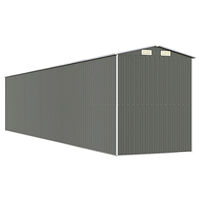 vidaXL Trädgårdsskjul ljusgrå 192x938x223 cm galvaniserat stål