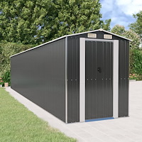 vidaXL Trädgårdsskjul antracit 192x938x223 cm galvaniserat stål
