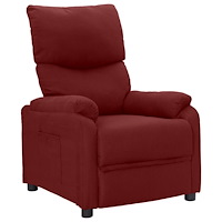 vidaXL Reclinerfåtölj vinröd tyg