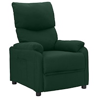 vidaXL Reclinerfåtölj mörkgrön tyg