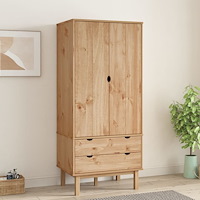 vidaXL Garderob OTTA 76,5x53x172 cm massiv furu
