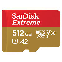 SANDISK MicroSDXC Extreme 512GB Adapter 190MB/s A2 C10 V30