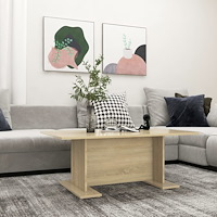 vidaXL Soffbord sonoma-ek 103,5x60x40 cm konstruerat trä