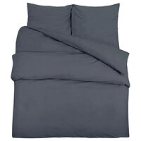 vidaXL Bäddset antracit 200x200 cm bomull