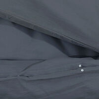 vidaXL Bäddset antracit 200x200 cm bomull