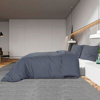 vidaXL Bäddset antracit 140x200 cm bomull
