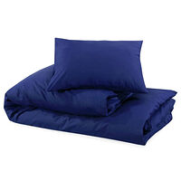 vidaXL Bäddset marinblå 260x220 cm bomull