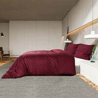 vidaXL Bäddset vinröd 135x200 cm bomull