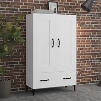 vidaXL Skänk vit 70x31x115 cm konstruerat trä