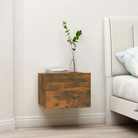 vidaXL Sängbord rökfärgad ek 40x30x30 cm konstruerat trä