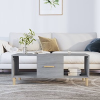 vidaXL Soffbord grå sonoma 102x50x40 cm konstruerat trä