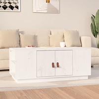 vidaXL Soffbord vit 100x50x41 cm massiv furu