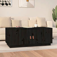 vidaXL Soffbord svart 100x50x41 cm massiv furu