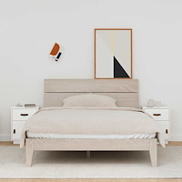 vidaXL Sängbord 2 st vit 40x34x55 cm massiv furu