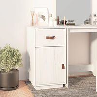 vidaXL Skrivbordsskåp vit 40x50x75 cm massiv furu