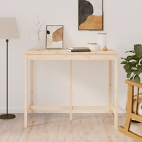 vidaXL Barbord 140x80x110 cm massiv furu