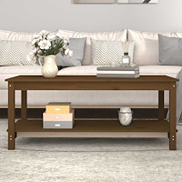 vidaXL Soffbord honungsbrun 110x55x45 cm massiv furu