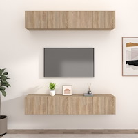 vidaXL Tv-skåp 4 delar sonoma-ek 80x30x30 cm konstruerat trä