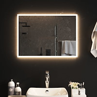 vidaXL Badrumsspegel LED 50x70 cm