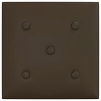 vidaXL Väggpaneler 12 st brun 30x30 cm konstläder 1,08 m²