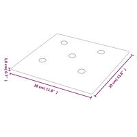 vidaXL Väggpaneler 12 st brun 30x30 cm konstläder 1,08 m²
