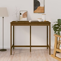 vidaXL Barbord honungsbrun 140x80x110 cm massivt furuträ