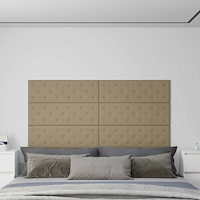 vidaXL Väggpaneler 12 st cappuccino 90x30 cm konstläder 3,24 m²