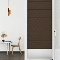 vidaXL Väggpaneler 12 st brun 90x30 cm konstläder 3,24 m²