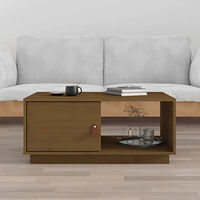 vidaXL Soffbord honungsbrun 80x50x35,5 cm massiv furu