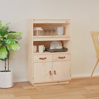 vidaXL Skåp 67x40x108,5 cm massiv furu