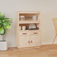 vidaXL Skåp 67x40x108,5 cm massiv furu