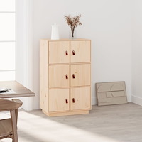 vidaXL Skåp 67x40x108,5 cm massiv furu