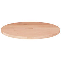 vidaXL Rund bordsskiva Ø40x1,5 cm obehandlat massiv ek