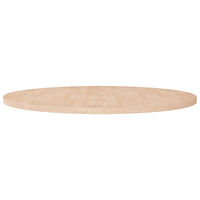 vidaXL Rund bordsskiva Ø90x2,5 cm obehandlat massiv ek