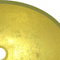 vidaXL Handfat glas 50x37x14 cm guld