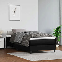 vidaXL Pocketresårmadrass svart 80x200x20 cm konstläder